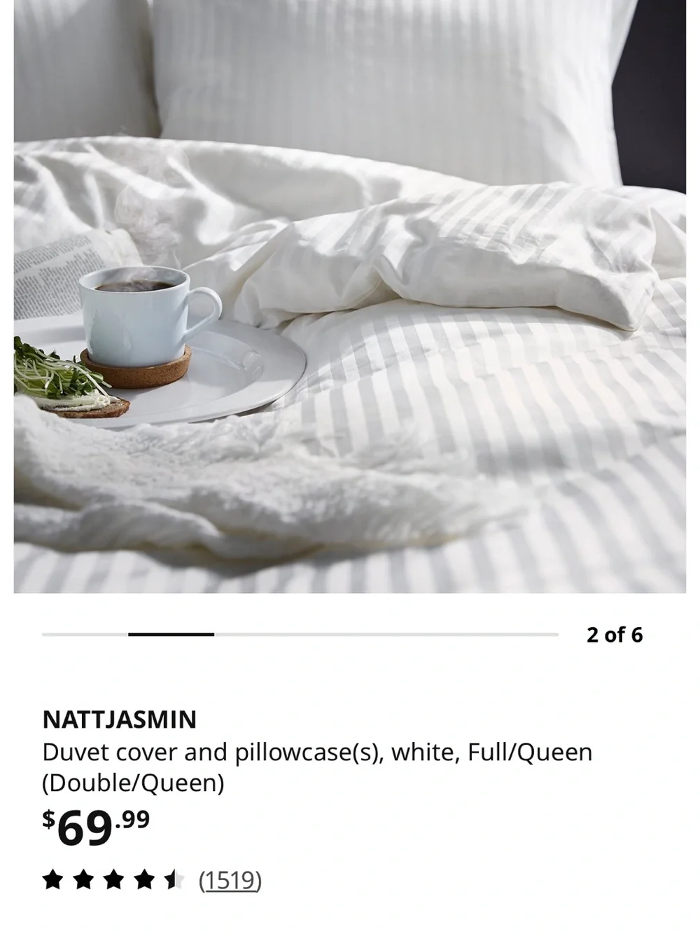 White Stripe Duvet Cover and Pillowcase Set